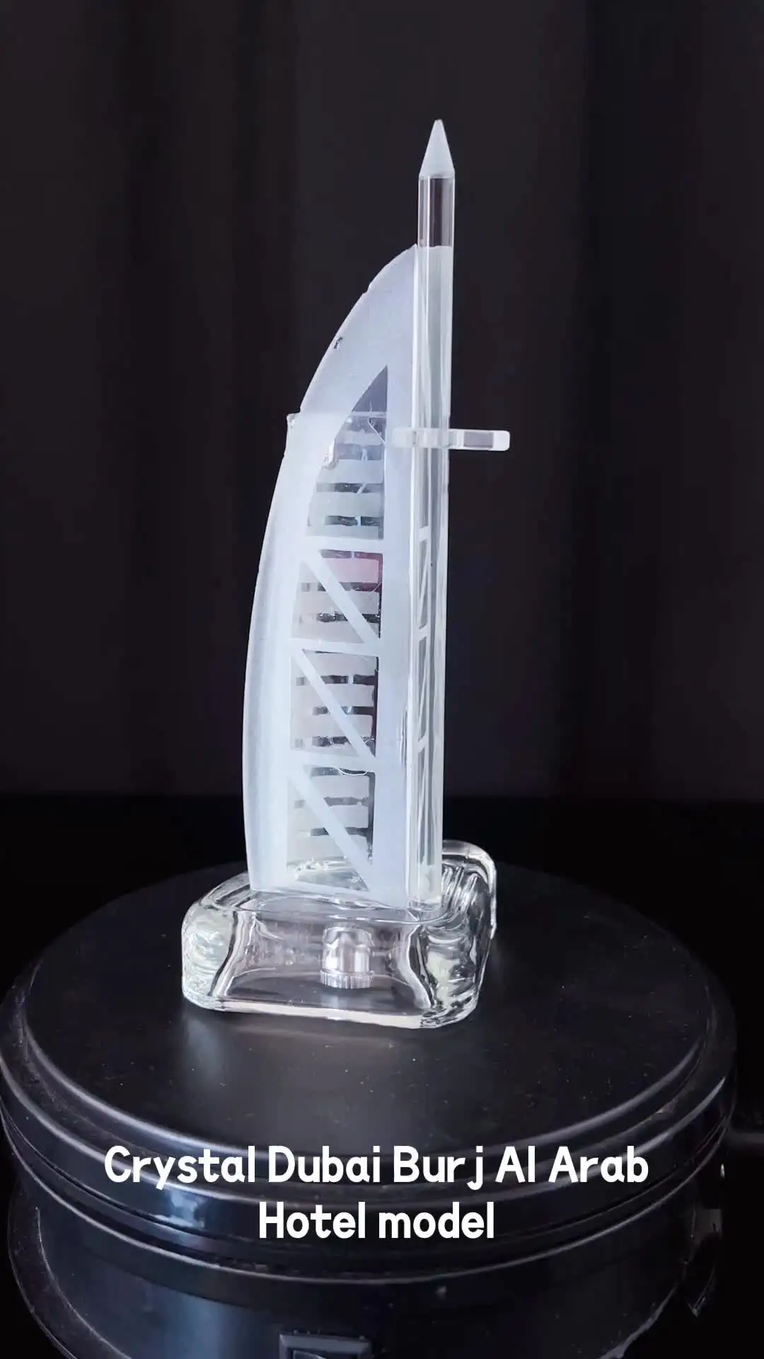 Light Up Dubai Burj Al Arab Hotel Crystal Tower Model - Elegant K9