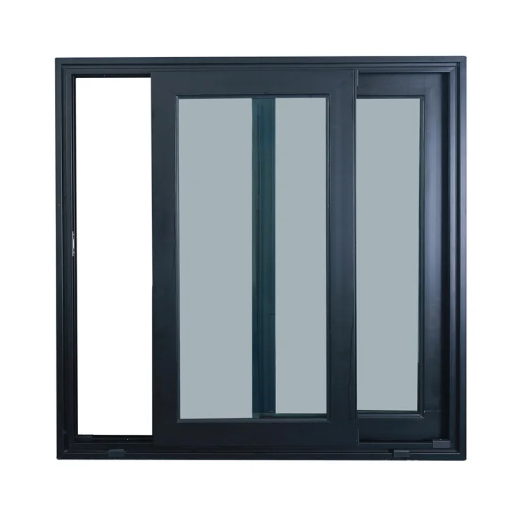 NFRC CE standard Factory power coated fire rated double tempered insulated glass Aluminum Sliding Window