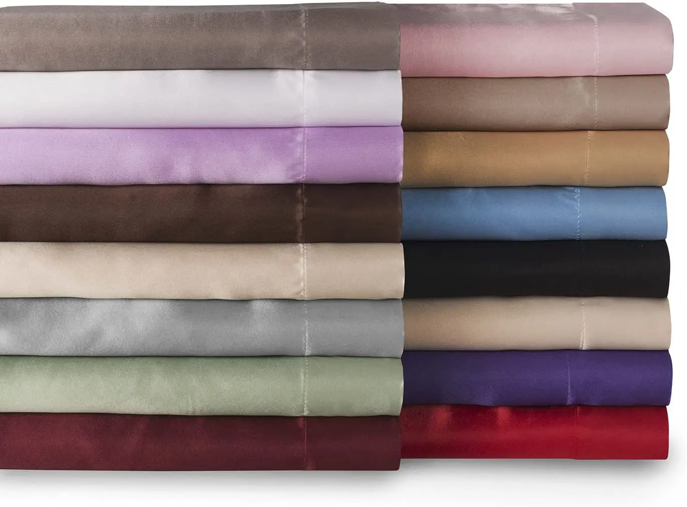 Luxury Grey Color Twin Xl Size Polyester Satin Flat Sheet Buy Satin