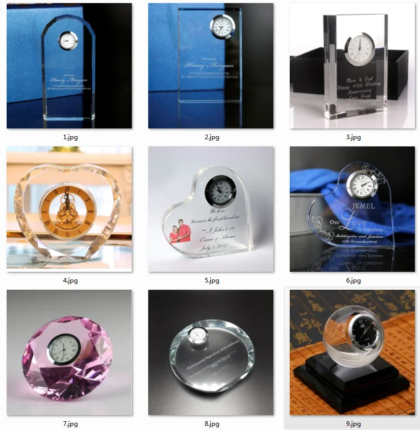 Custom Crystal Heart Clock Wedding Favors And Gifts For Guest Buy