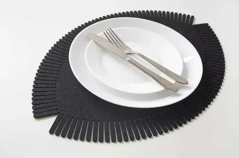 Felt Placemats Durable Material Easycleaning Felt Placemats Dining