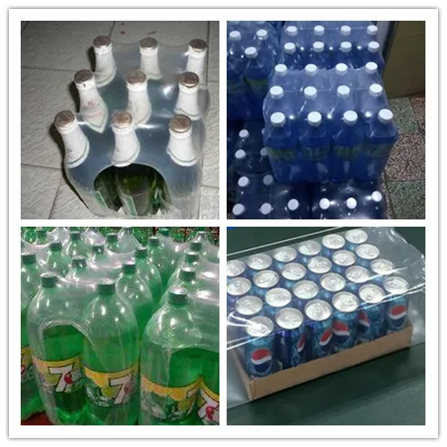Good quality PE heat shrink film for water bottles with printed