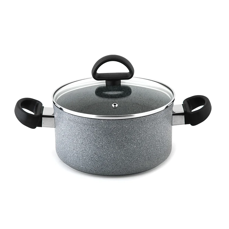 
Hot selling 24cm casserole dish with glass lid non-stick casserole 