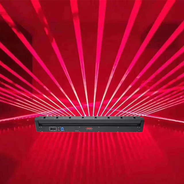 Professional Dj Lighting 8 Eyes 500mw Red Beam Laser Moving Head for Disco Nightclub Bar KTV
