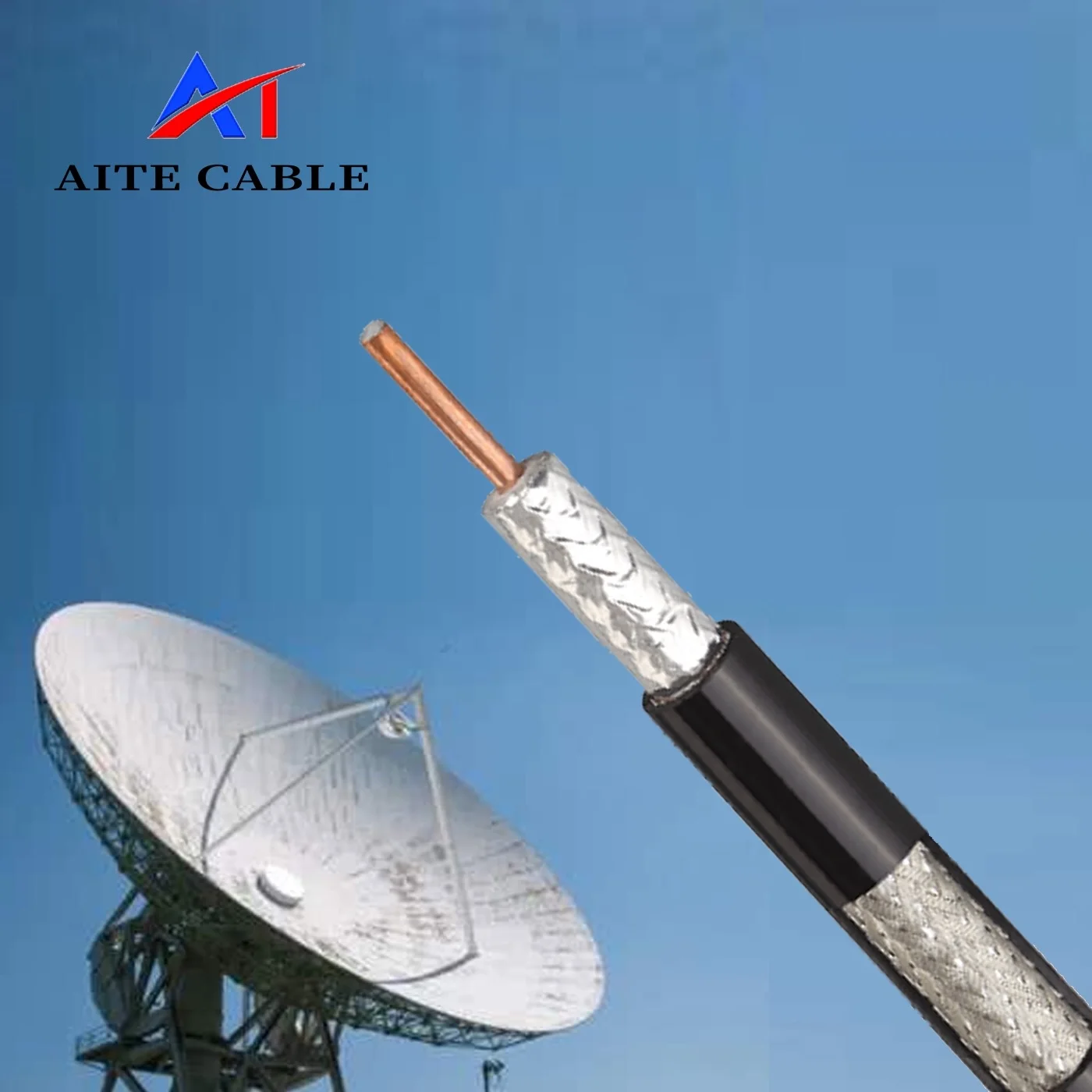 RG6 with messenger for CATV factory price dual/tri/quad shield PVC/PE jacket - ANKUX.COM