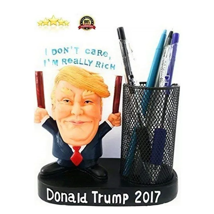 Trump Resin Pen Holder Interesting Office Pen Holder Donald Trump Pen Holder Desktop Decoration