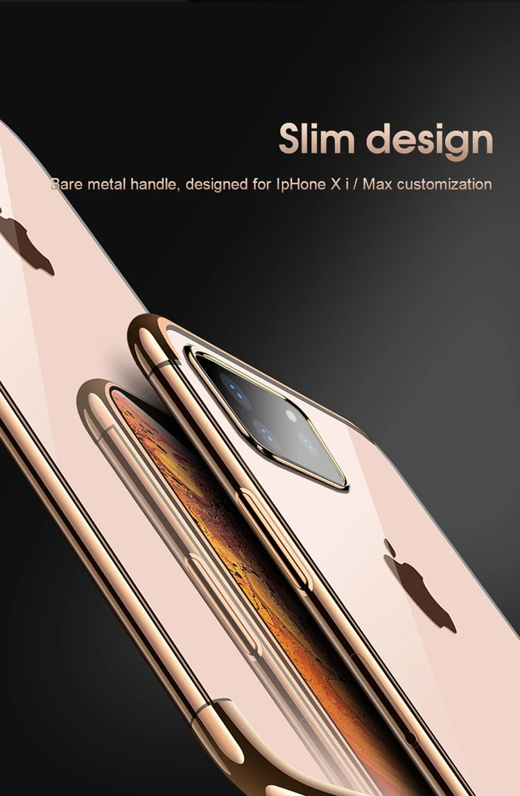 OTAO  tpu mobile phone case for iphone 11 pro max plating transparent case for iphone xs max xr x 8 7 plus back cover