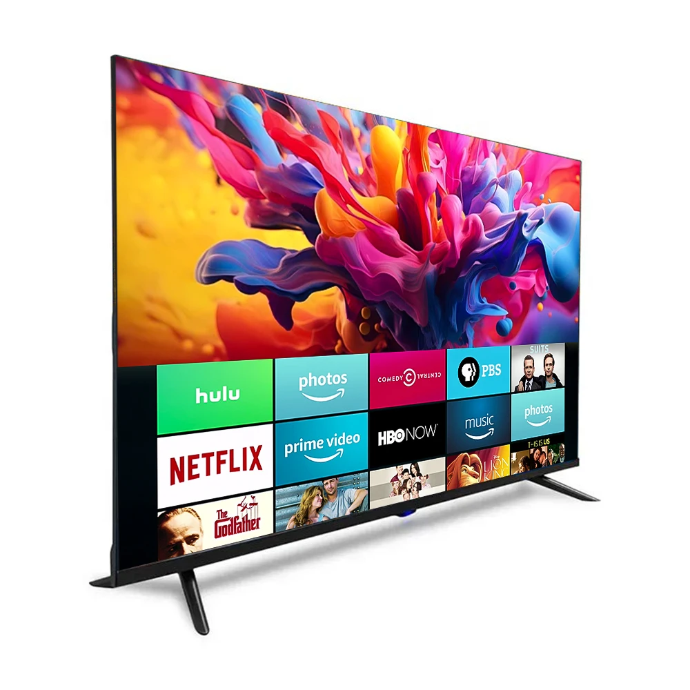 100-inch Mini-LED TV mounted on wall in modern living room