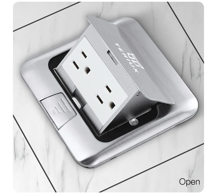 American standard stainless steel power 13A damping pop-up floor socket box