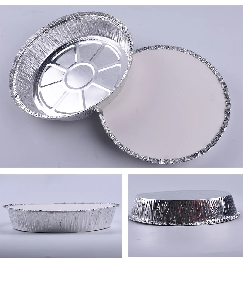 1300ml Disposable Round Aluminum Foil Pizza Trays 9 Round Aluminum Foil ...