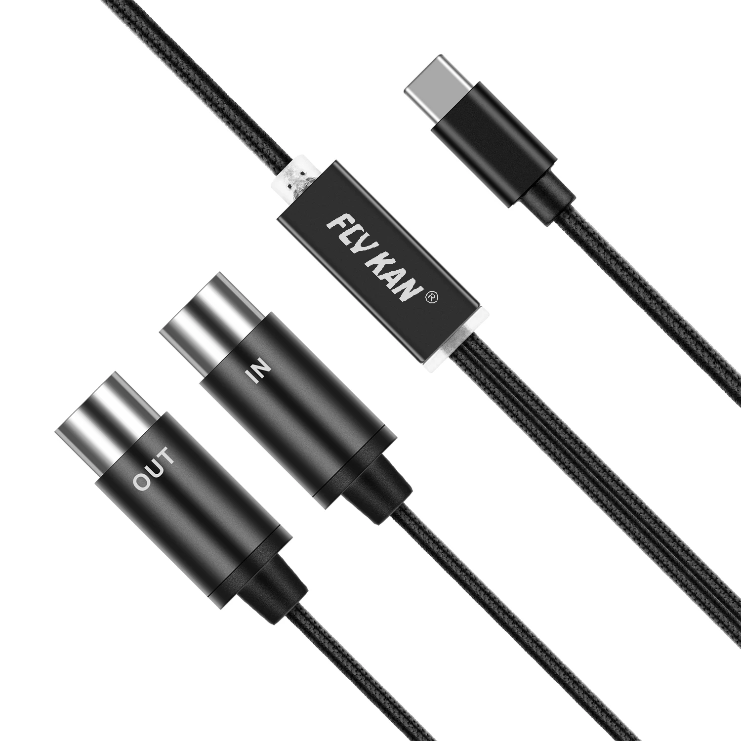 Adaptador Usb,Usb Tipo C Cable De Interfaz Midi Convertidor Midi A