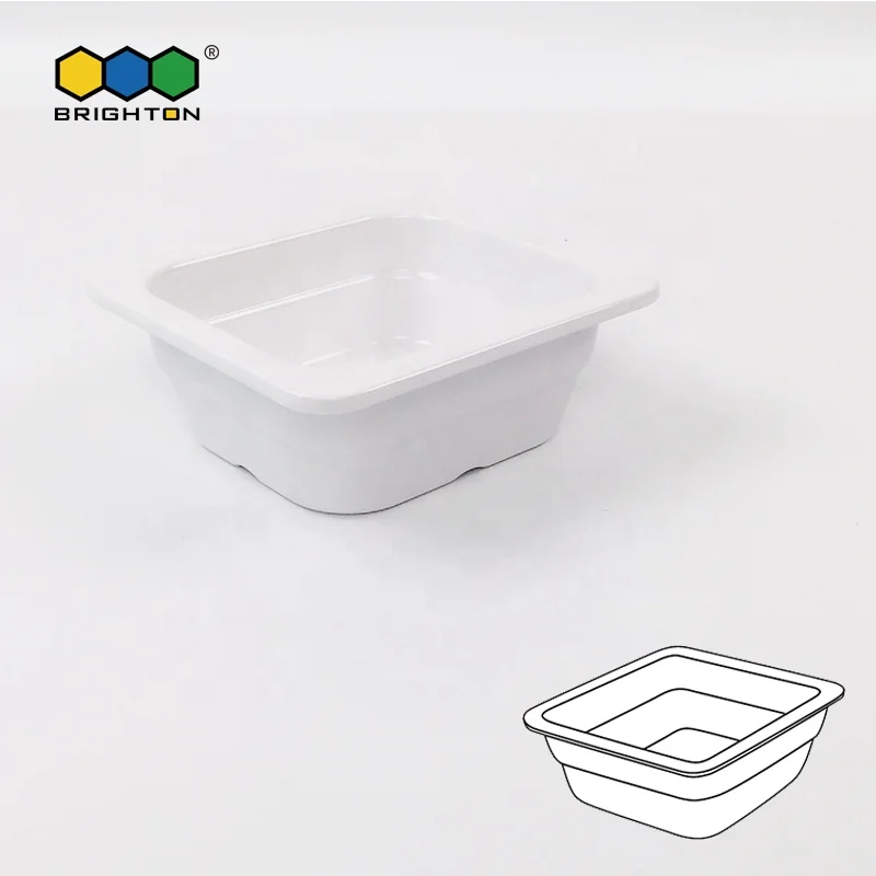 
100mm 1/6 GN Pan 100% high grade melamine EU regulation approved deeper food containers for catering 