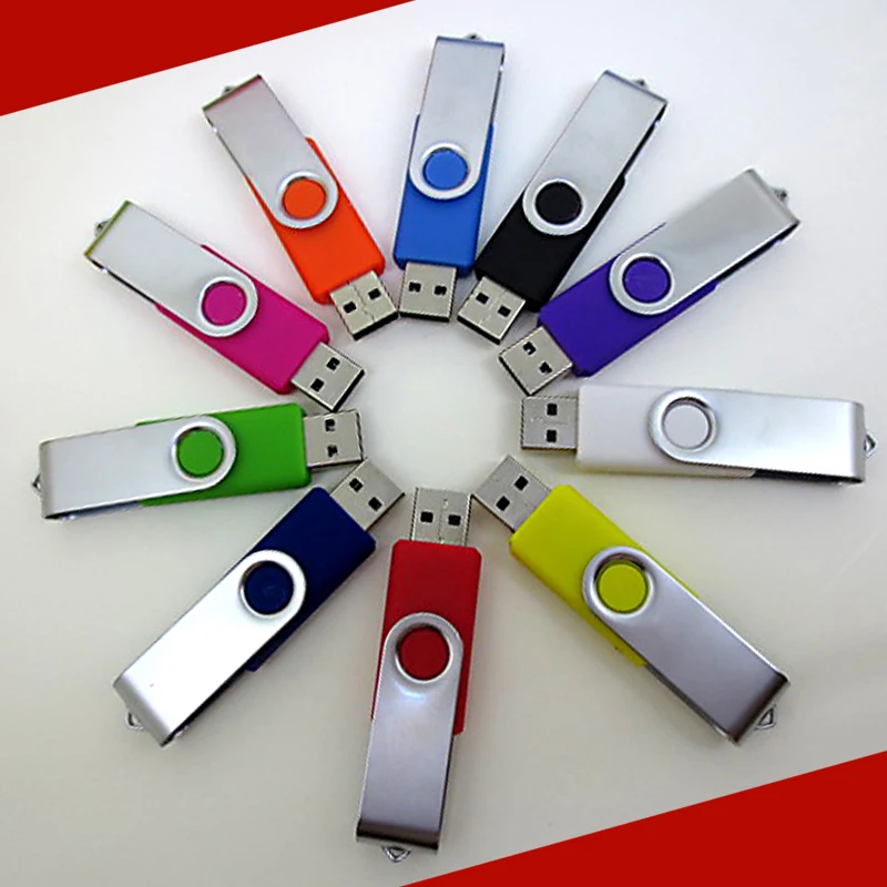 Promotional gifts mini rotating USB flash drive, CUSTOM COMPANY LOGO, 32gb, 64gb metal clip U Disk008 Factory Wholesale - ANKUX.COM