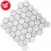 Modern Carrara Stone Wall White Floor Hexagon Marble Mosaic Tile