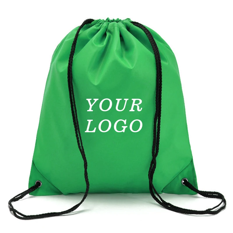 Factory Custom Logo Sports Backpack 210d Polyester Drawstring Bag ...