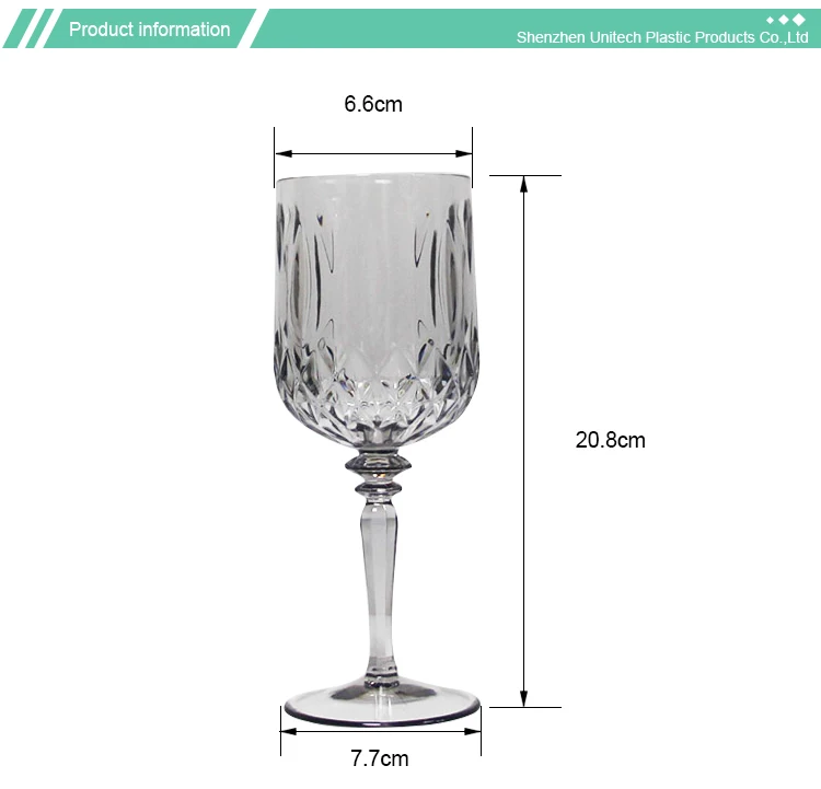 Wholesale Elegant Polycarbonate Acrylic Plastic Wedding Drinking