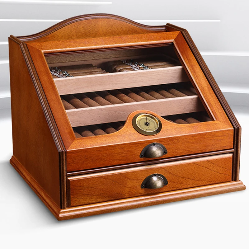 
Professional manufacture spanish cedar custom wooden cigar cabinet 