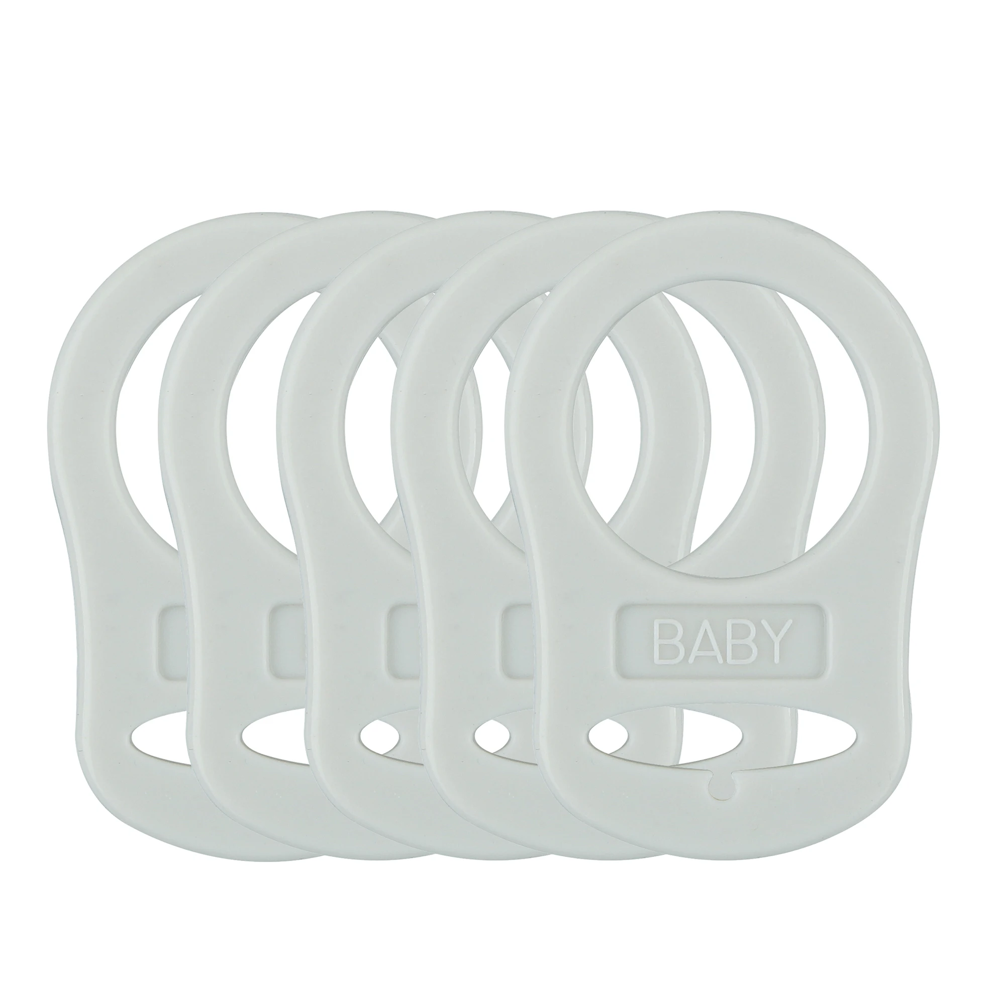 Custom Soft Silicone Baby Passifyer Pacifier Clips Silicone Adapter Rings Holder Nipple Dummy