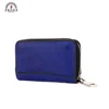 Custom LOGO Zipper Auto Remote Key Cover Wallet Type Key Case Leather