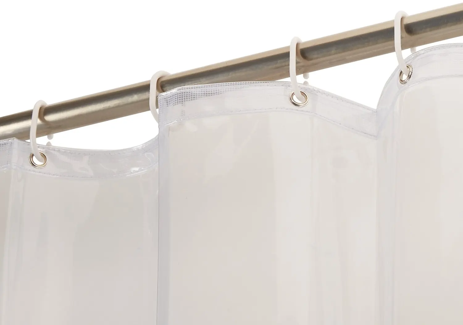 Eco-Friendly Mildew Resistant Anti-Bacterial PEVA Shower Curtain Liner Clear 72x72inch Clear