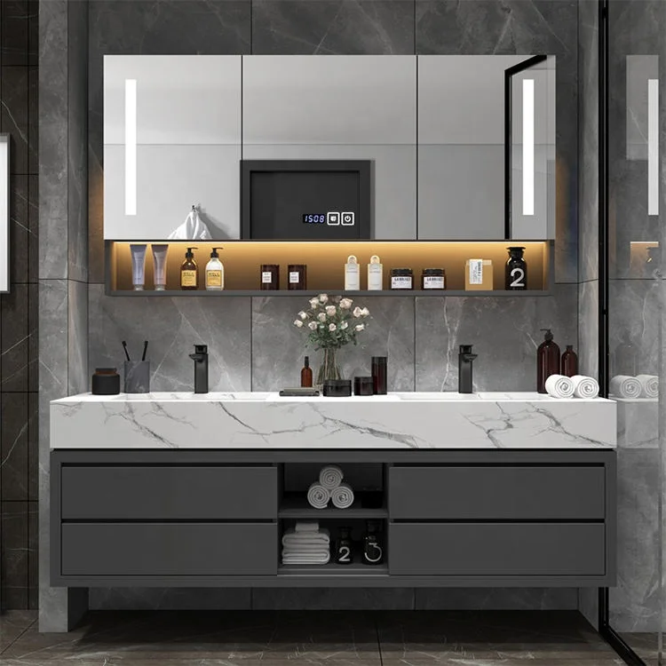 Australia Project Floating Bathroom Dual Vanity Double Sink Bathroom ...