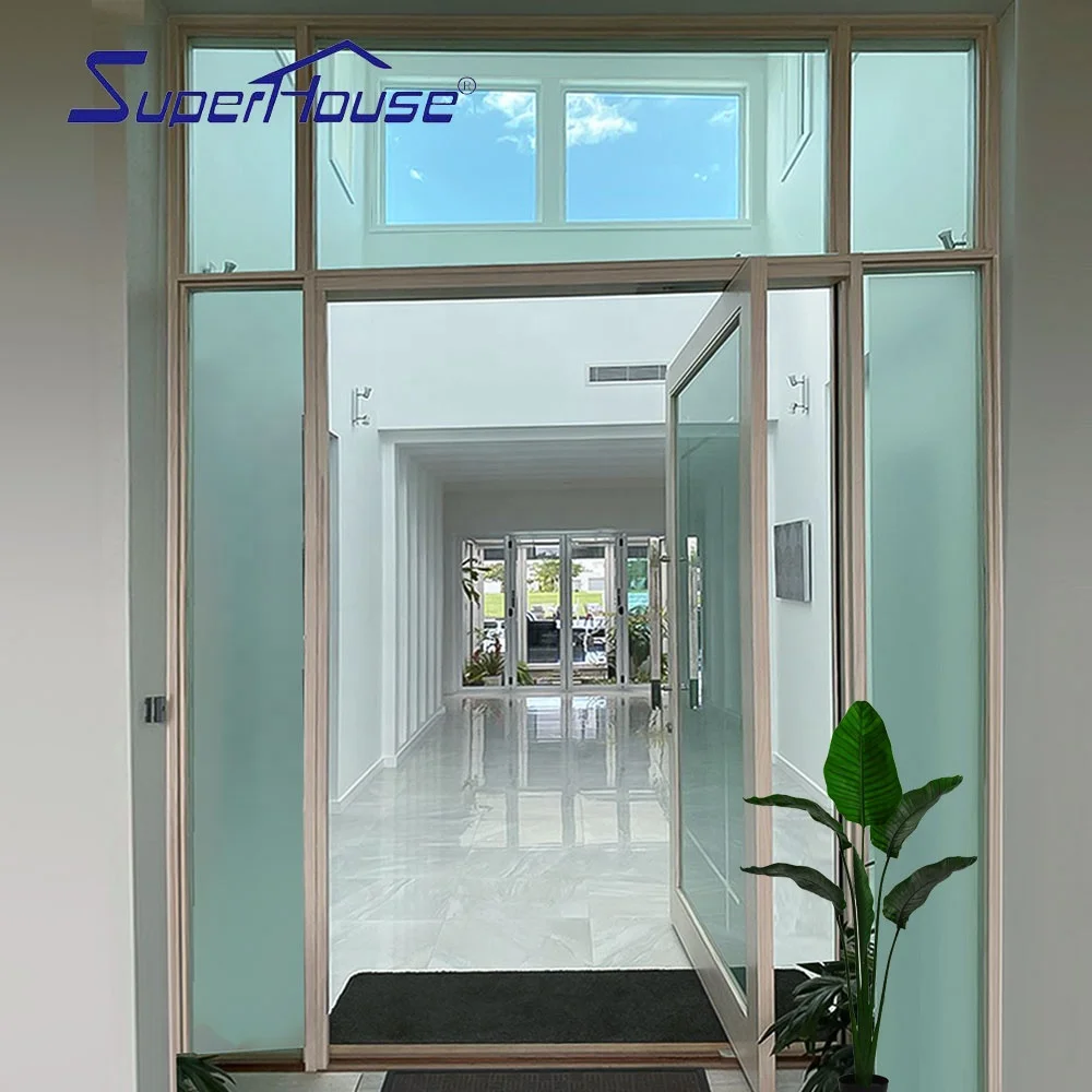 Australia standard aluminum frame pivot glass door for villa house