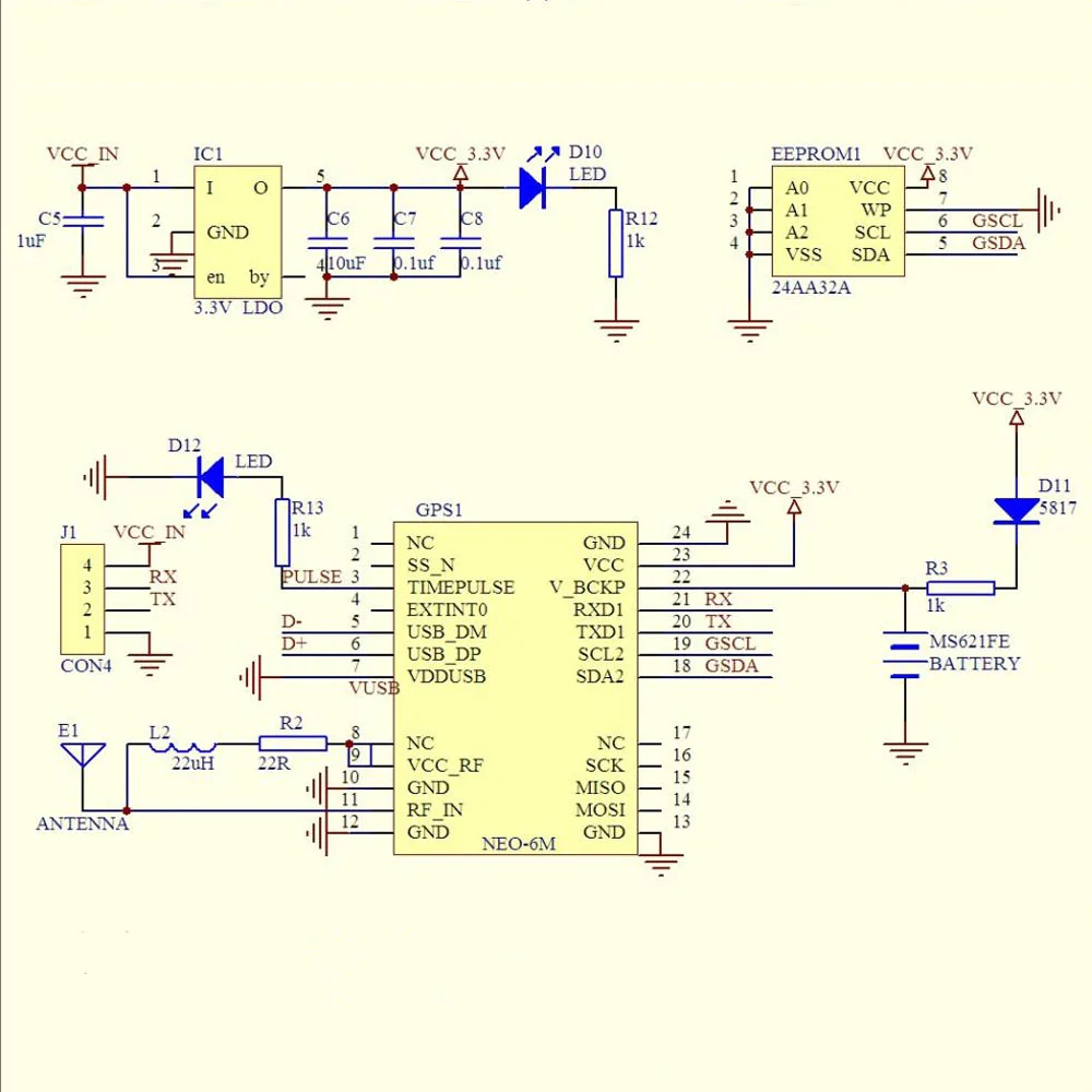 original gy-neo-6mv2 gps module with eeprom mwc neo-6m apm2.