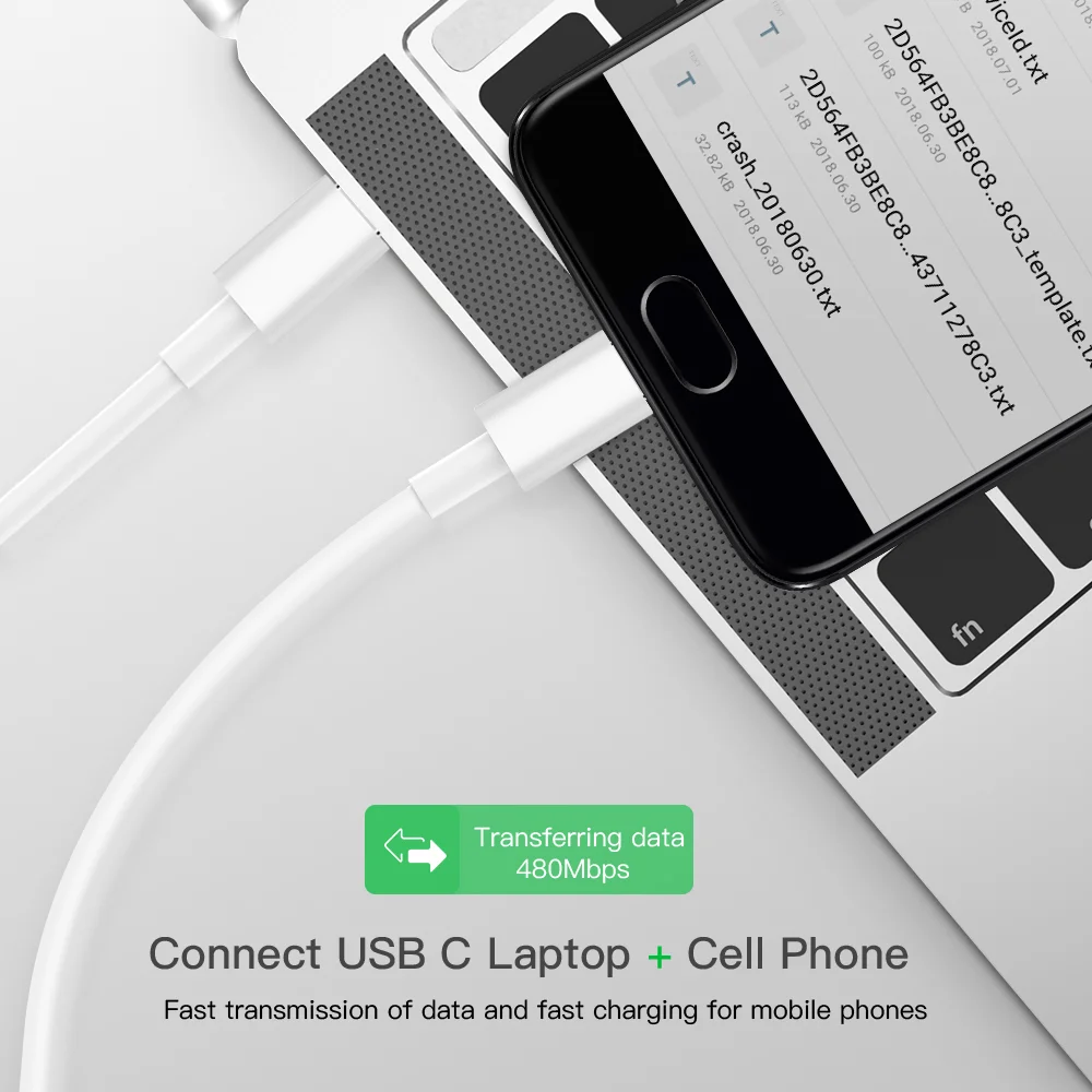 1ft 3ft 6ft 10ft Fast Charging Quick Charge USB C to USB C PD Charger USB Data Cable - ANKUX.COM