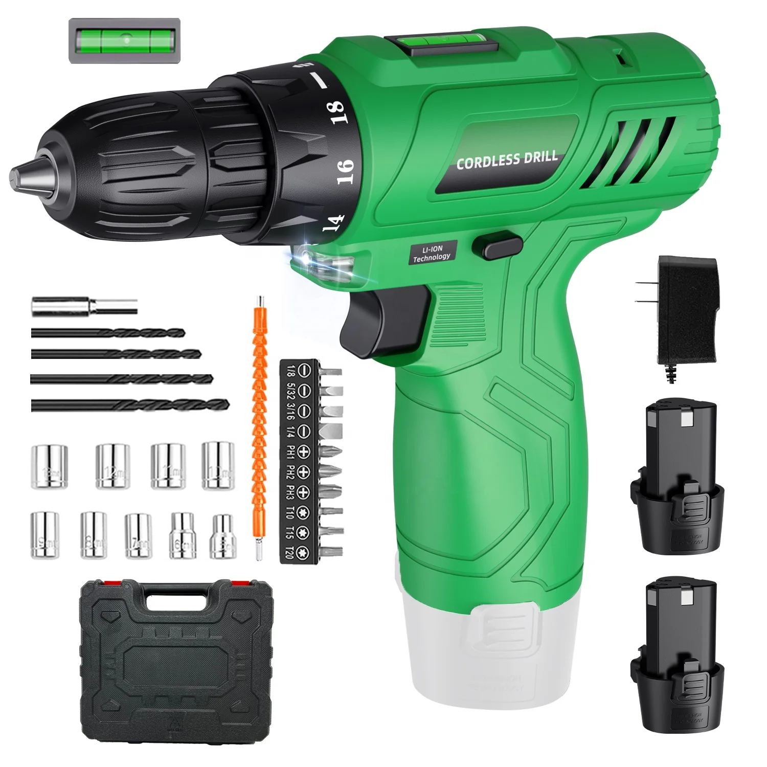 12v Cordless Battery Powered Screwdriver Drill Set With Two Battery Buy Mini Cordless