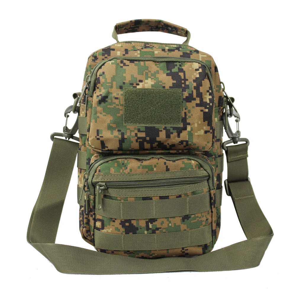户外运动单肩军用军用单肩包多功能黑色cp色molle系统军用包战术单肩