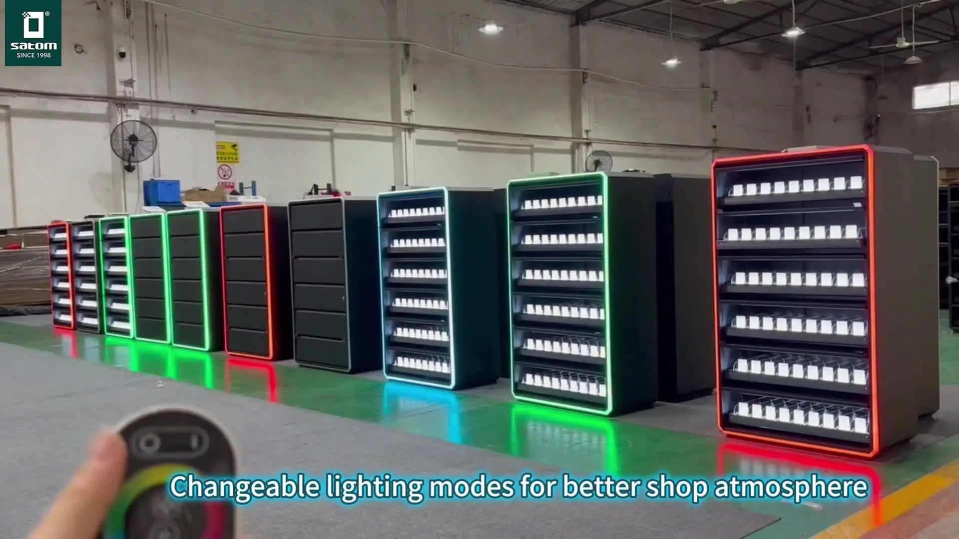 European Cigarette Gantry Smoke Shop Cigarette Tobacco Display Cases for  Wall Mounted Desktop with Cool Light