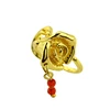 Classic Movie Beauty and The Beast Series Ring Fashion Golden Rose Shape Ring Romantic Accessories For Men Women