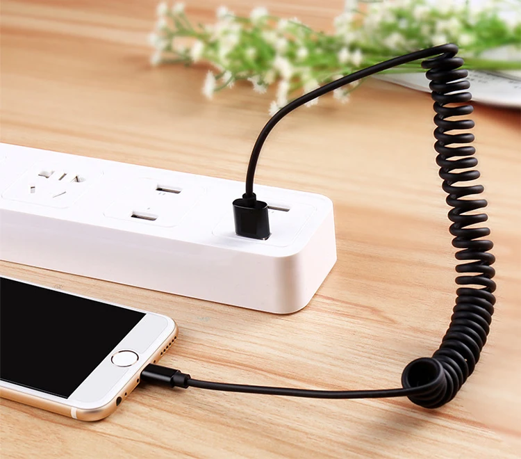 Factory Wholesales USB Type C Flexible Spiral Coil Spring Charging Data Sync Type C Spring Cable For Samsung - ANKUX.COM