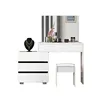 Dressing Table with Movable Mirror Large Storge Space Compartments and Drawer