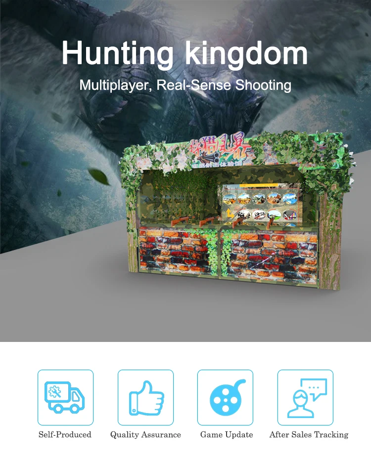 4 Player Vr Shooting Game Machine 3d Crazy Hunting Simulator Vr Hunting