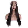 LM Human Hair Wigs Brazilian Straight U Part Wig Remy Hair 150 Density Hair Weave Wig Medium Cap Machine Made 2 x 4 Part Si