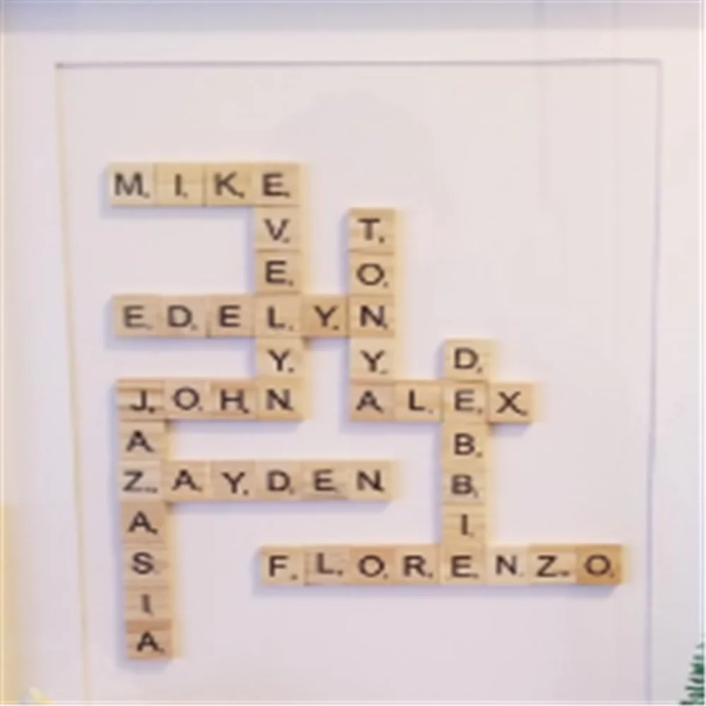 Sunnyglade 1000PCS Wood Letter Tiles/ Wooden Scrabble Tiles A-Z Capital Letters for Crafts Pendants 1000PCS Spelling 