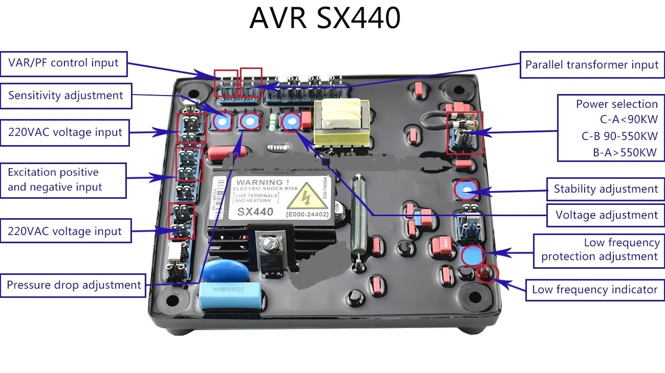 Sx460 регулятор напряжения схема Цифровой генератор автоматический регулятор напряжения SX440