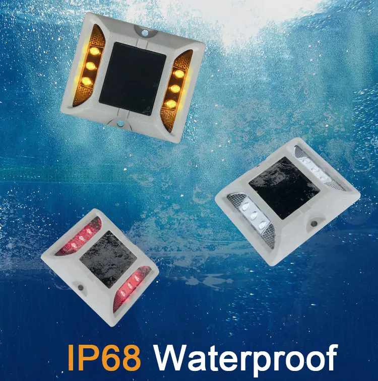 IP68 high brightness driveway motorway green aluminum solar led road marker studs