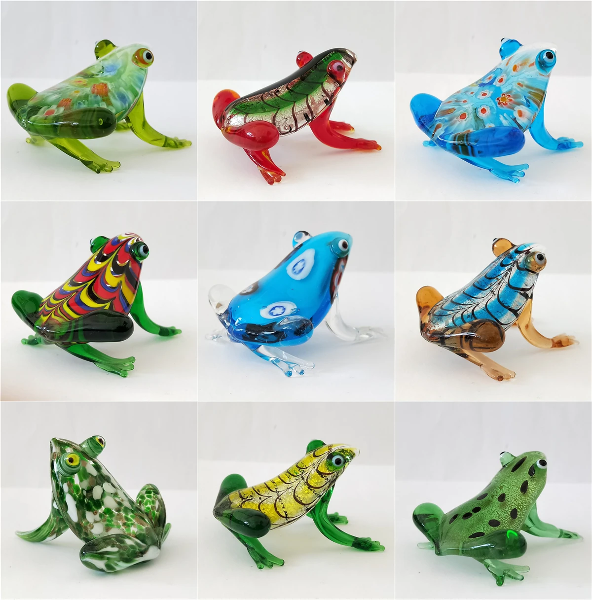 murano glass frog