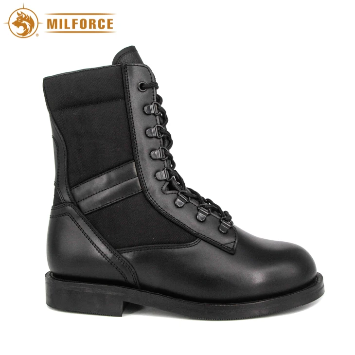 patent leather police boots