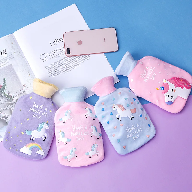 
500ml unicorn warm water bag winter portable belt 