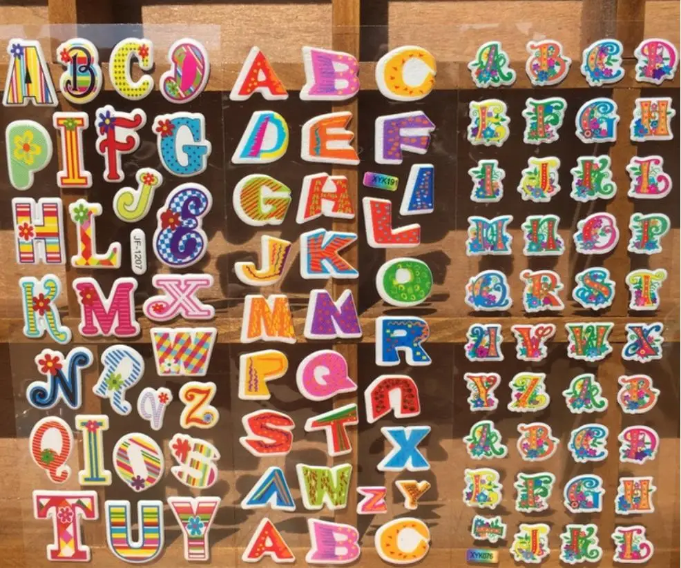 Bubble Sticker Custom Waterproof Diy Teacher Reward 3d Glitter Letter ...