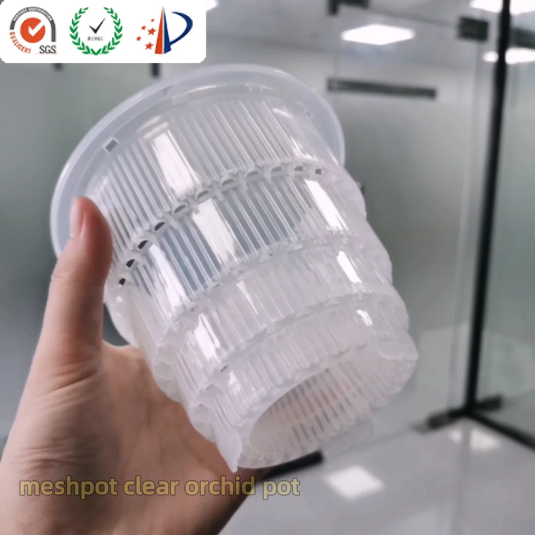 Meshpot Clear Plastic Orchid Pots With Holes Buy Clear Flower Pot