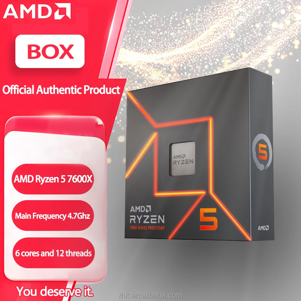 Wholesale Price Six Core AMD Ryzen 5 3.8GHz 5nanometers Ryzen 5 7600X ...