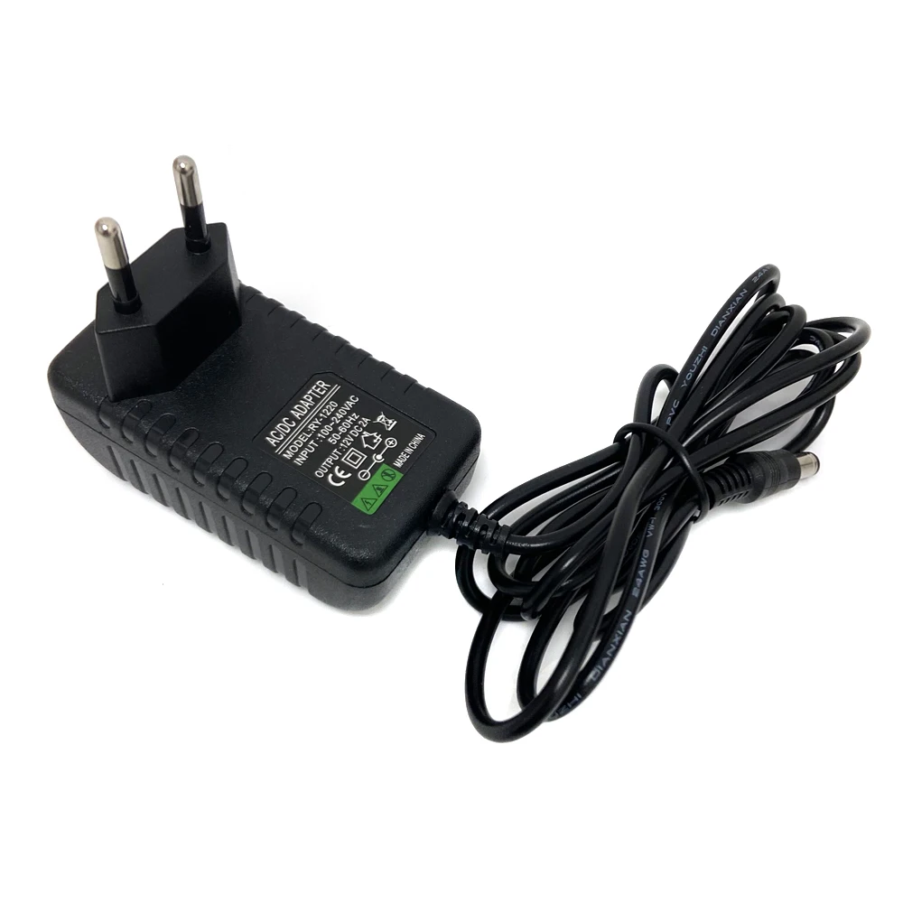 DC 12V 2A Power Supply DC Adapter DC Power Cord with 5.5mmx2.5mm DC Jack for LED Strip Lights,CCTV Camera,Router,Telephone