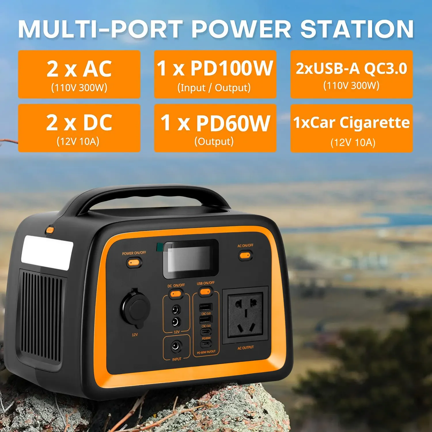 Oem 300w Emergency Power Supply 110v 220v 320wh Lifepo4 Solar Energy