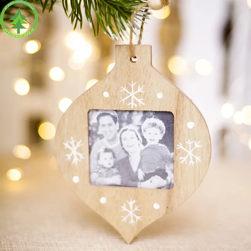 Christmas Wood Hanging Photo Frame Buy Christmas Photo Frame Ornament