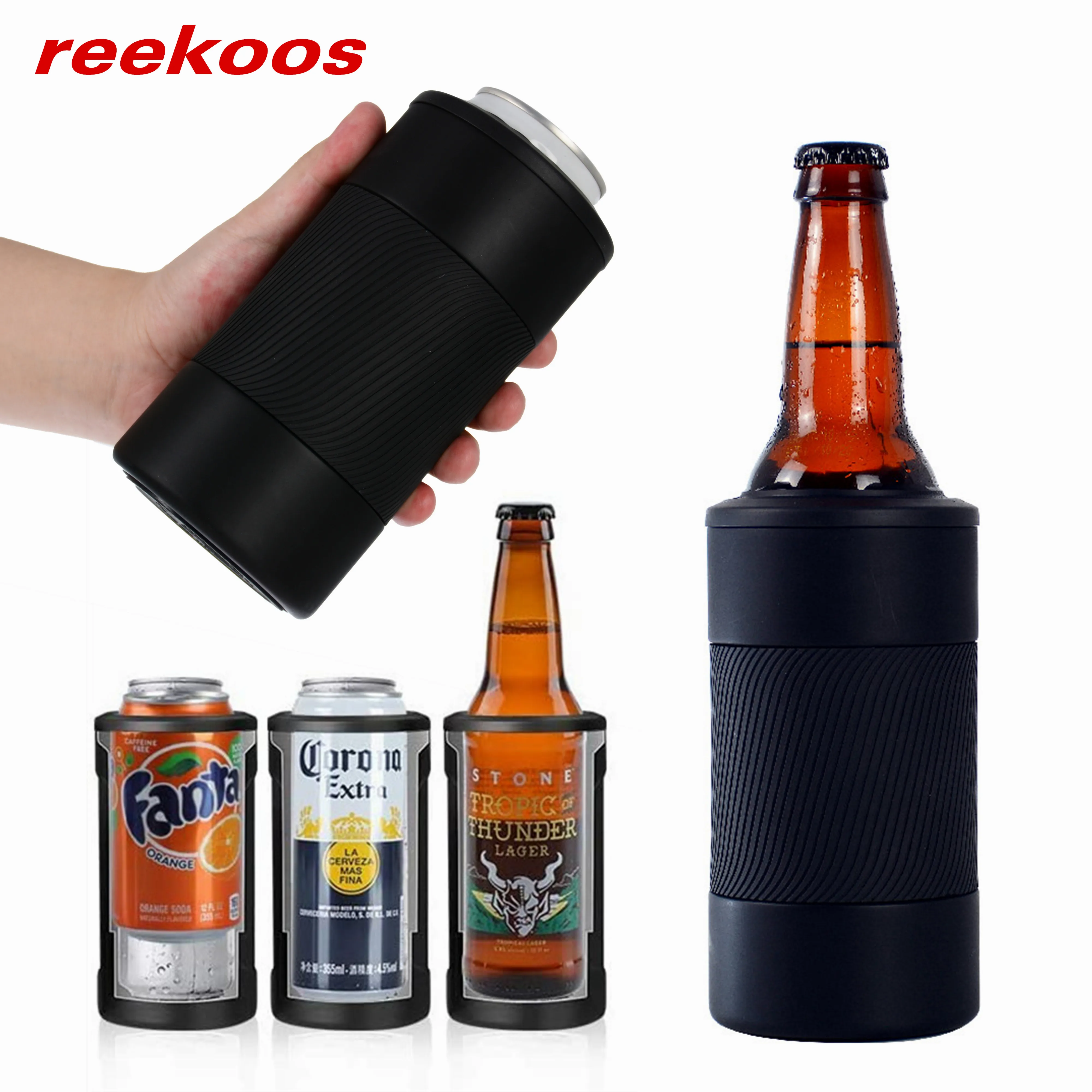 Skinny Can Holder 4 In 1 Can Cooler Double Walled Stainless Steel