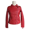 New hot sales PU leather motorbike jacket women faux leather clothing